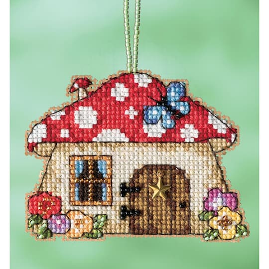 Mill Hill&#xAE; Mushroom House Counted Cross Stitch Ornament Kit